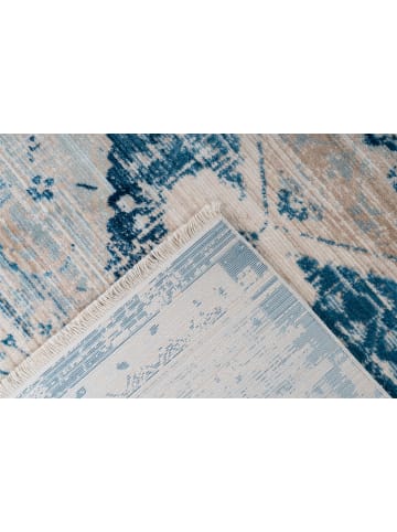 Arte Espina Wohnzimmer Teppich – Kurzflorteppich Baroque 525 in creme - blau - rechteckig