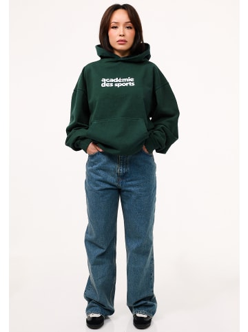 DAILY COTTON Kapuzenpullover - DCPERL Heavy Oversize Blanc Hoodie in Forest Green Washed