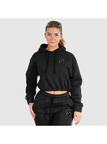 SMILODOX Crop Hoodie Rylanda in Schwarz