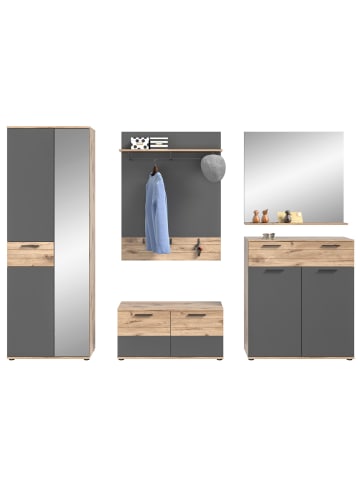 ebuy24 Garderobenaufstellung Mason Eiche Dekor 280 x 37 cm