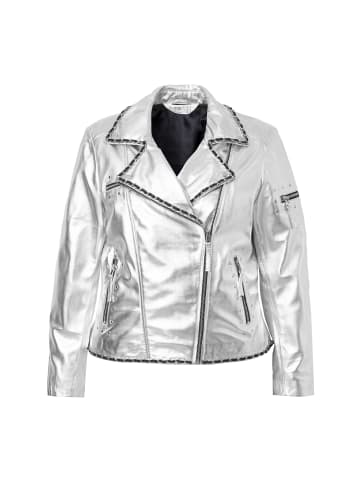 Angel of Style Lederjacke in silber