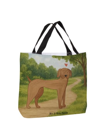 Mr. & Mrs. Panda Strandtasche Hund Dogge Design ohne Spruch in Weiß