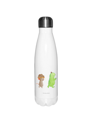 Mr. & Mrs. Panda Thermosflasche Schildkröte Maus ohne Spruch in Weiß