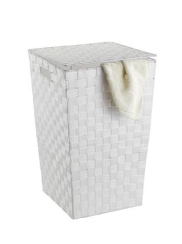 Wenko Wäschekorb Adria 48l in Weiß, (B) 33 x (H) 53 x (L) 33 cm