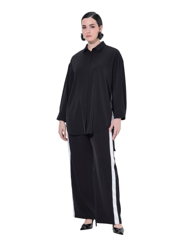 Ulla Popken Hemdbluse in schwarz