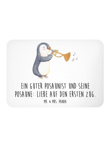 Mr. & Mrs. Panda Magnet Posaune Liebe mit Spruch in Weiß