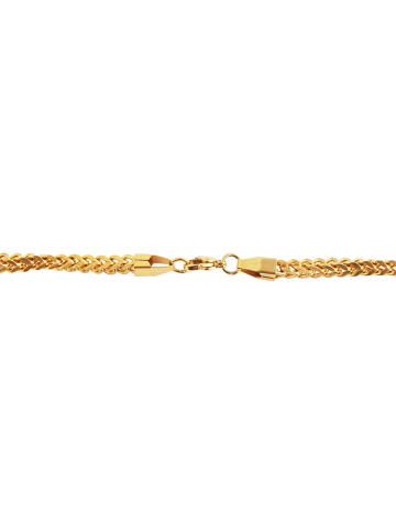 Adeliás Unisex Halskette – Panzerkette aus Edelstahl 60 cm in gold