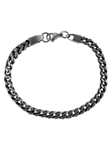 Adeliás Herren Armband – Panzerarmband aus Edelstahl 18 cm in silber