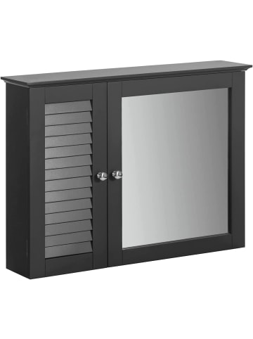 SoBuy Spiegelschrank in Dunkelgrau - (B)65 x (H)49 x (T)15cm