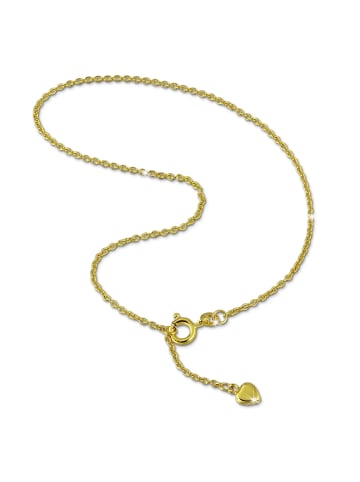 GoldDream Fußkette Gold 333 Gelbgold - 8 Karat ca. 25cm Erbskette