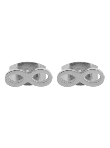 Damen Ohrringe – Ohrstecker Unendlichkeitszeichen aus Edelstahl in silber