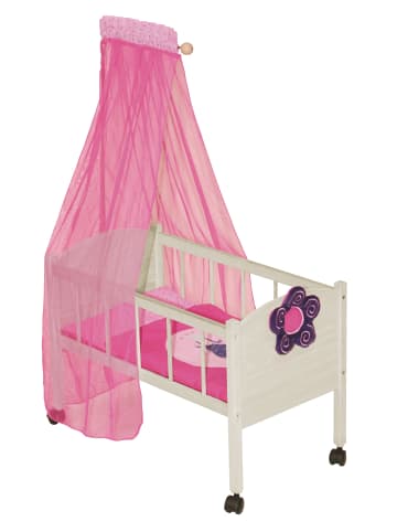 roba Puppenbett 'Happy Fee' - inkl. textiler Ausstattung, Bettwäsche & Himmel - Natur