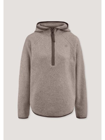 Hessnatur Fleece Hoodie in mandelbraun