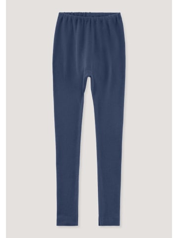 Hessnatur Hessnatur Leggings aus Bio-Merinowolle mit Seide in graphitblau