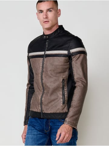 KOROSHI Jacke aus kunstleder. in braun