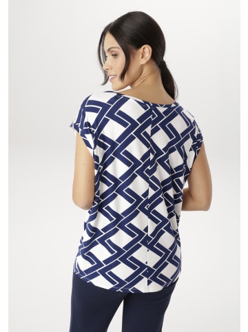 Aniston SELECTED T-Shirt in offwhite-royalblau