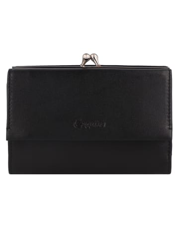 Esquire New Silk Geldbörse Leder 13 cm in schwarz