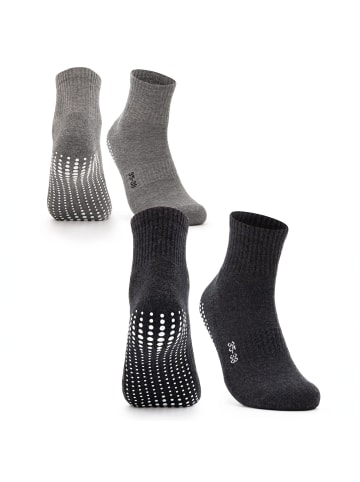 Occulto 2er Pack Stoppersocken Madeleine in Schwarz-Grau