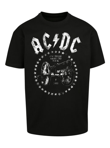 F4NT4STIC Heavy Oversize T-Shirt ACDC Rock Band We Salute You Cannon in schwarz