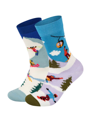 Happy Socks Socken Winterwonderland Snowboard-Skiing in multi_coloured