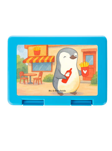 Mr. & Mrs. Panda Brotdose Pinguin Pommes Design ohne Spruch in Weiß