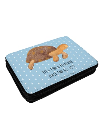 Mr. & Mrs. Panda Federmappe Schildkröte MHerzieren mit Spruch in Blau Pastell