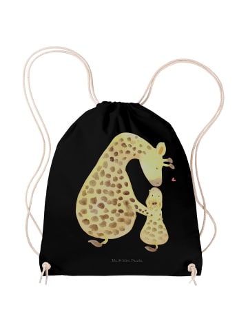 Mr. & Mrs. Panda Baumwolltasche Giraffe Kind ohne Spruch in Schwarz