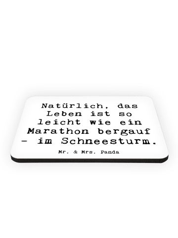 Mr. & Mrs. Panda Kühlschrank Magnet Spruch Leichtigkeit im Leben... in Weiß