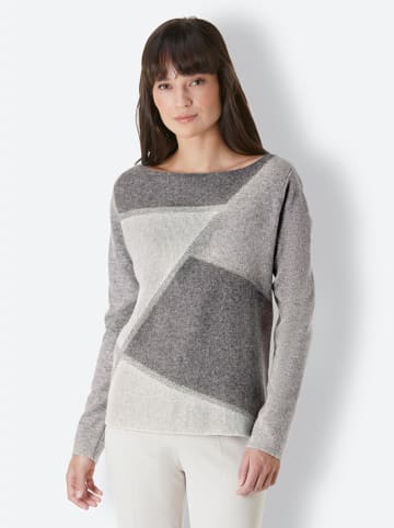 Heine Kaschmirpullover in grau-ecru