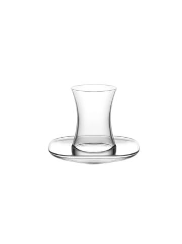 COFI 1453 LAV Zen 12-teiliges Set Teegläser mit Unterteller - 155 ml in Transparent