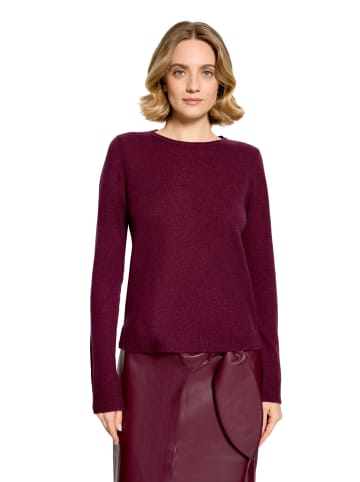 CARTOON Kaschmir-Pullover mit Rundhalsausschnitt in Dark Aubergine