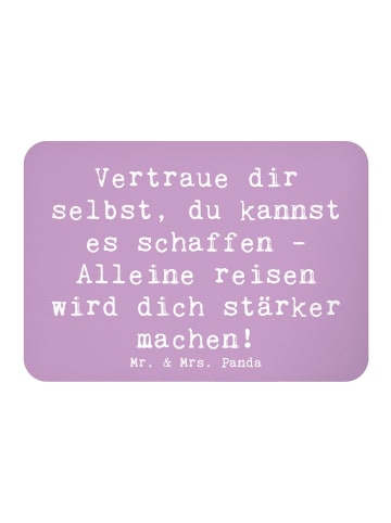 Mr. & Mrs. Panda Fridge Magnet Spruch Alleine Reisen unternehmen... in Lavendeltraum