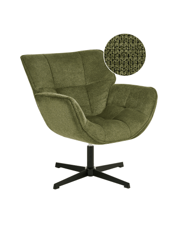 Beliani Sessel AUMA in Grün/Schwarz - (W) 71 x (H) 85 x (L) 78 cm