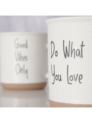 Boltze Becher Vibo 2er Set in creme