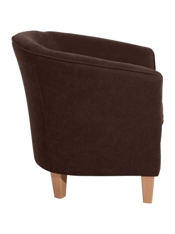 58 aufm Kessel SESSEL Karine Bezug Veloursstoff Buche natur / braun