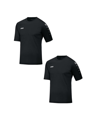 Jako Trikot 2er-Set Kurzarm Rundhals Moderne Uni-Optik in Schwarz-2