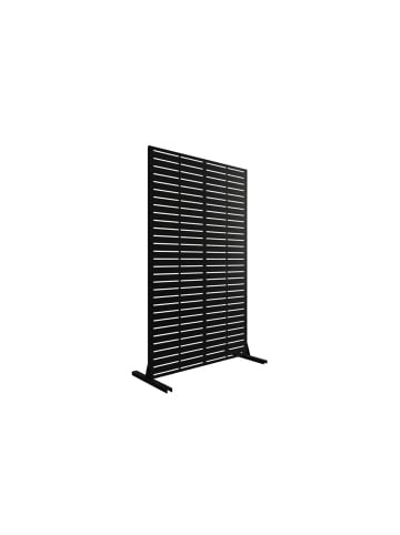 relaxdays Sichtschutz "Lamellen" in Schwarz - (B)110 x (H)183 x (T)50 cm
