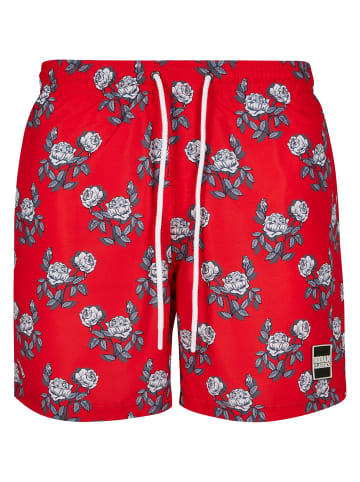 Urban Classics Badeshorts in firered/rose