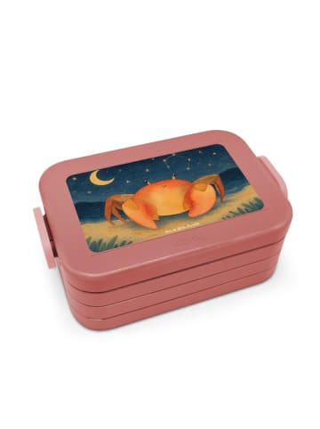 Mr. & Mrs. Panda Brotdose Sternzeichen Krebs Design ohne Spruch in Rot Pastell