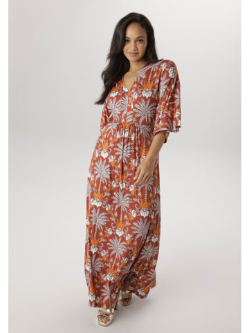 Aniston PLUS Jerseykleid in orange-gemustert