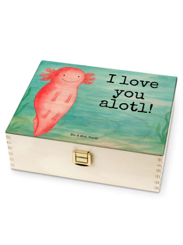 Mr. & Mrs. Panda Tee Organizer Axolotl Liebe Design mit Spruch in Weiß