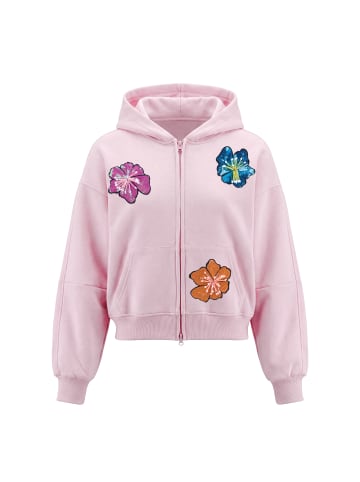 IZIA Women Hoodie in Light Rose
