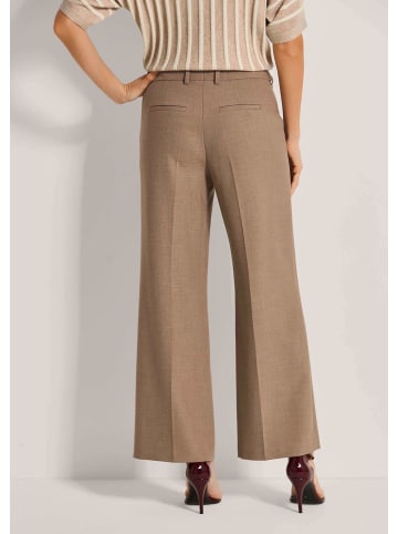 MADELEINE Weite Hose mit Bügelfalten in caramel / melange