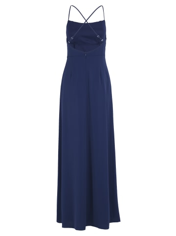 Vera Mont Abendkleid mit Wasserfallausschnitt in Festival Blue