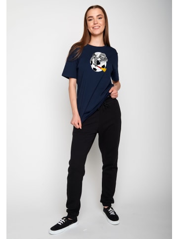 GreenBomb T-Shirt Football Sloth in Marineblau