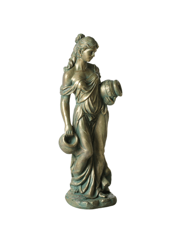 Beliani Gartenfigur TRYPOLIS in Grün - (W) 43 x (H) 115 x (L) 30 cm