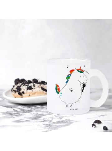 Mr. & Mrs. Panda Kaffeetasse Einhorn Sänger ohne Spruch in Transparent