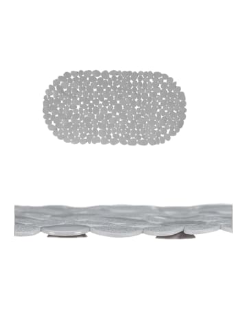 relaxdays Badewannenmatte in Grau - (B)36 x (T)68 cm