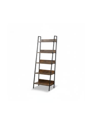 relaxdays Standregal in Braun/ Schwarz – (B)60 x (H)170 x (T)30 cm
