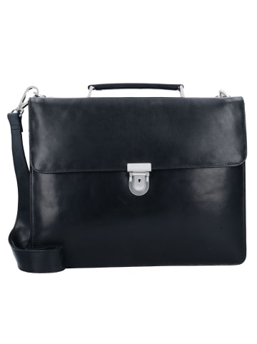 Leonhard Heyden Cambridge Aktentasche Leder 38 cm Laptopfach in schwarz